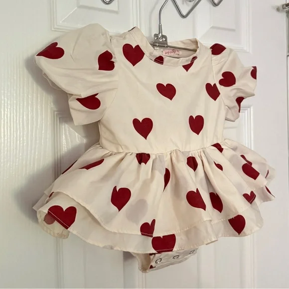 Ivy City Co Heart Ruffle Baby Bubble - Picture 3 of 13